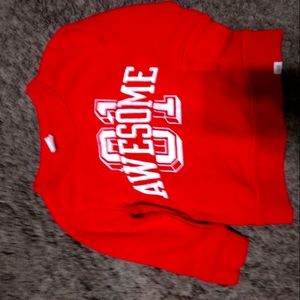 Toddler sweater 18-24 red & white